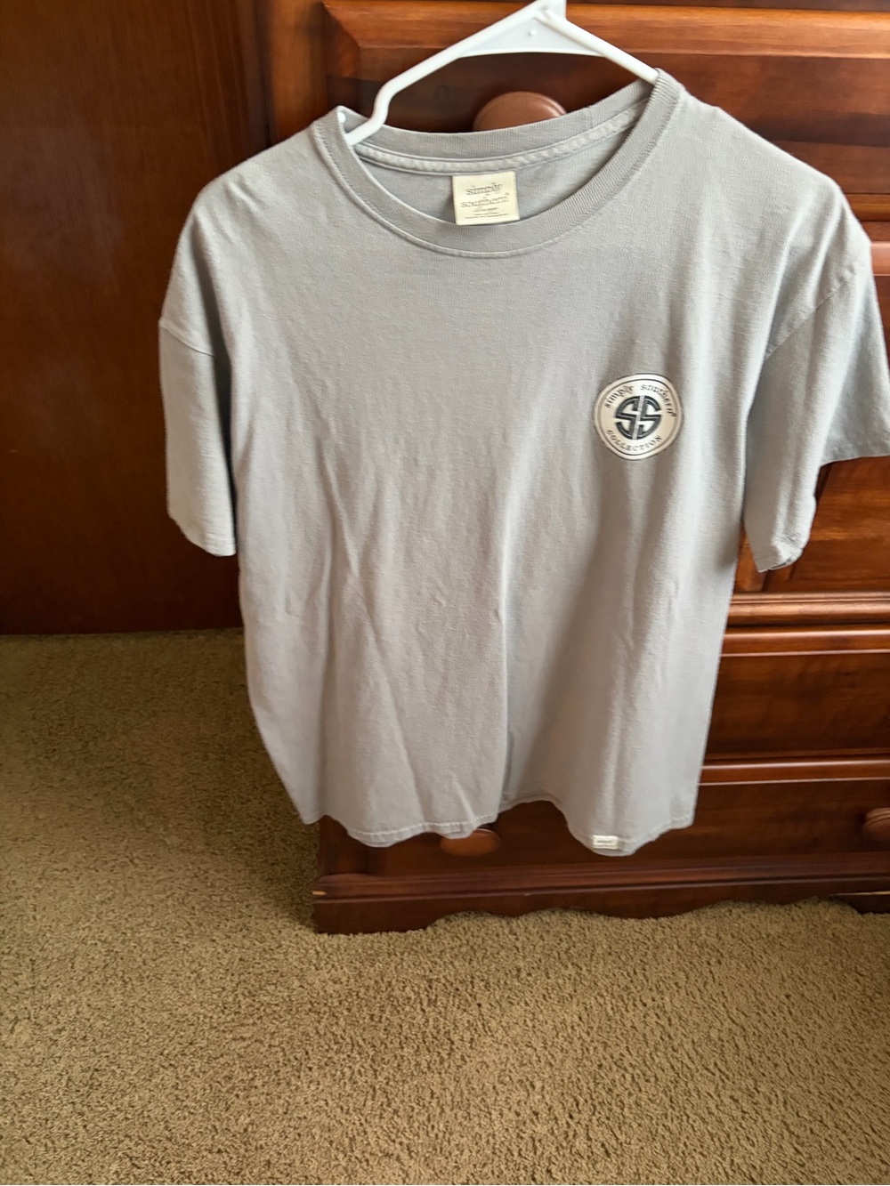 Simply Southern Men's Crewneck T‑Shirt in Heather Gray - Picture 4 of 7